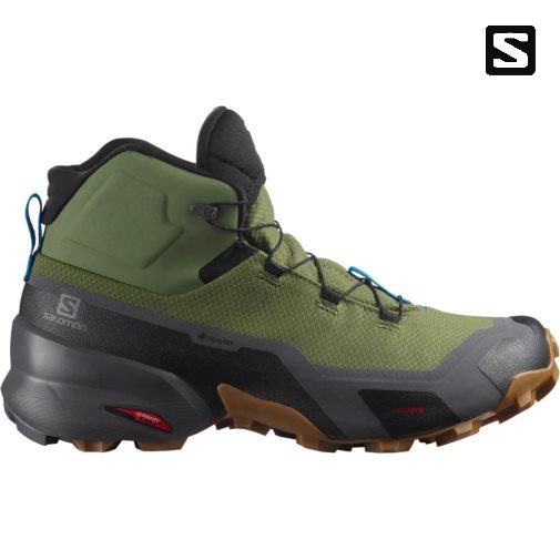 Botas Montaña Salomon Cross Hike Mid GTX Hombre Verde Oliva | MX LCWK835